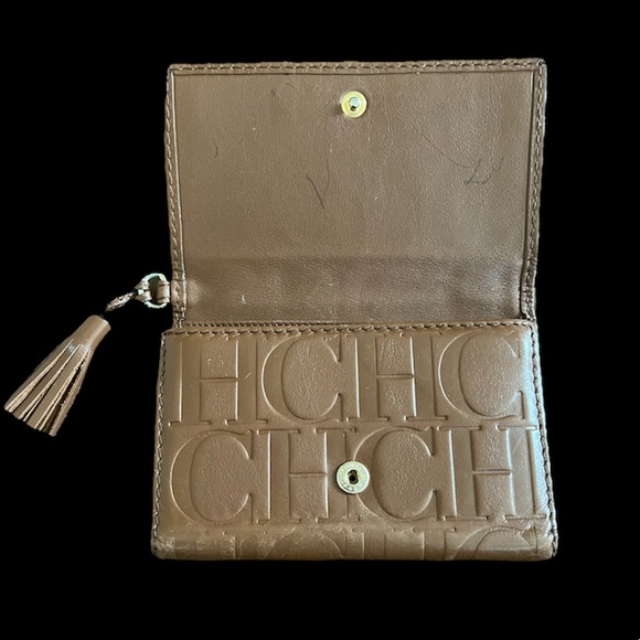 CAROLINA HERRERA CHCH brown leather fold wallet - Picture 2 of 8